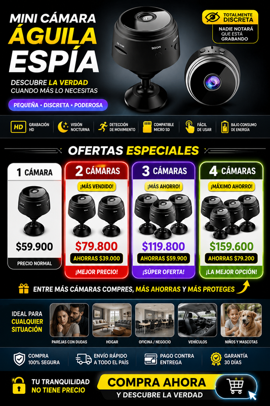 Mini Cámara Águila Espía OFERTA X2