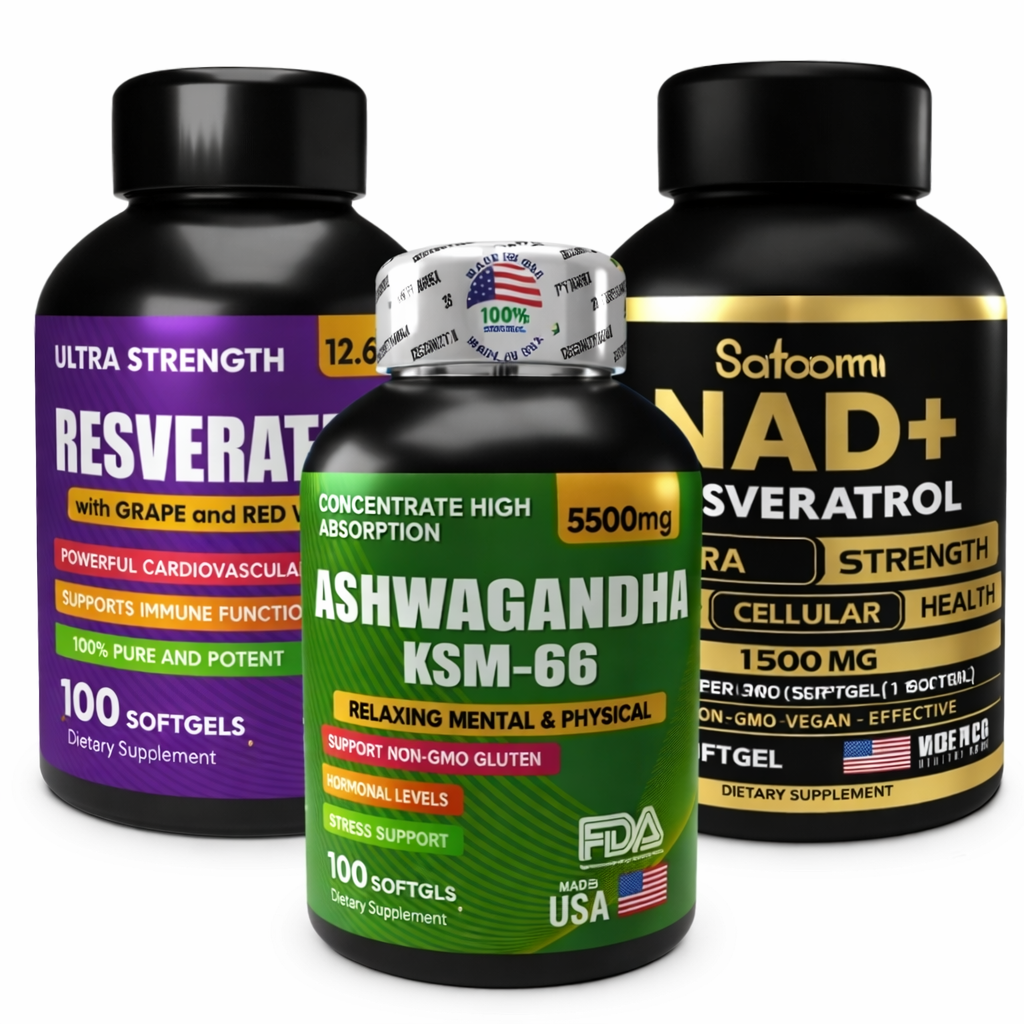 COMBO 1 NAD+1 ASHWAGANDHA+1 RESVERATROL